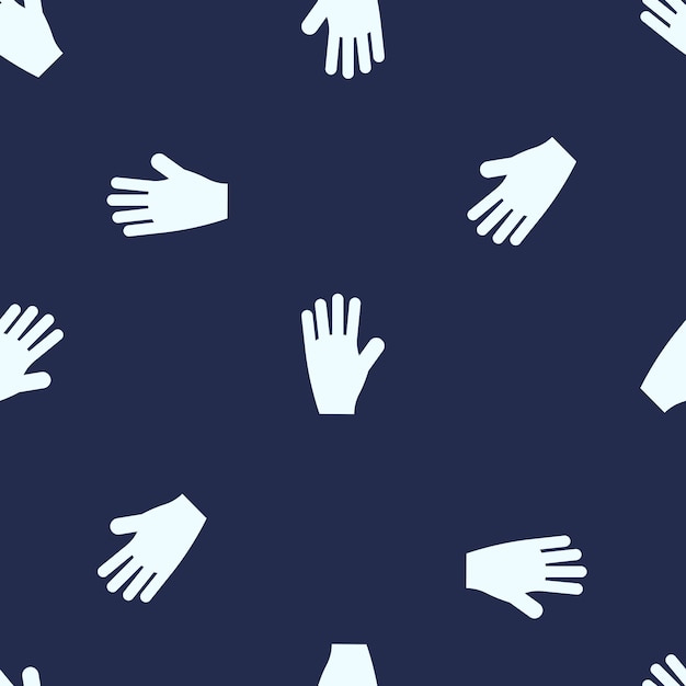 Vector human hand seamless pattern