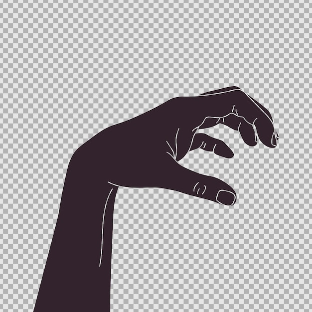 human hand showing scary gesture monster claw hand creature scratching hand vector illustration