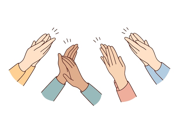 Human hands clapping and applauding concept