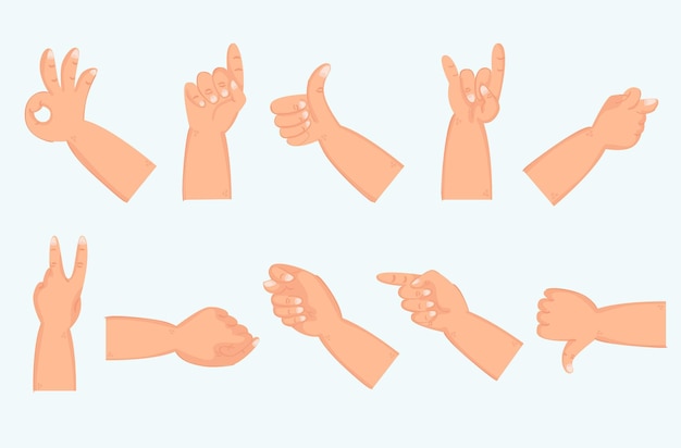 human hands gesture illustration