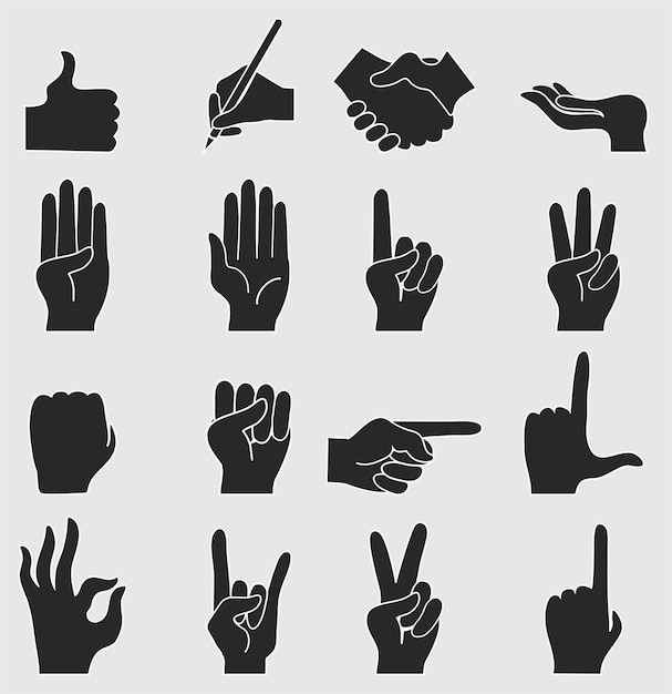 Human hands silhouette