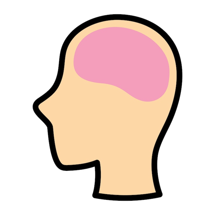 Vector 人間の頭の脳のアイコン ベクトル画像。