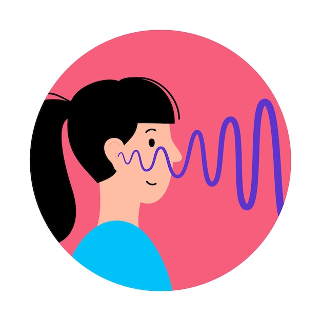 Vector human hearing icon