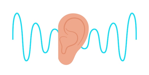 Vector human hearing icon