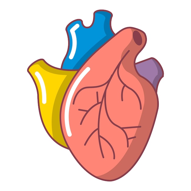 Icona del cuore umano illustrazione cartoon dell'icona vettoriale del cuore umano per il web design isolato su sfondo bianco