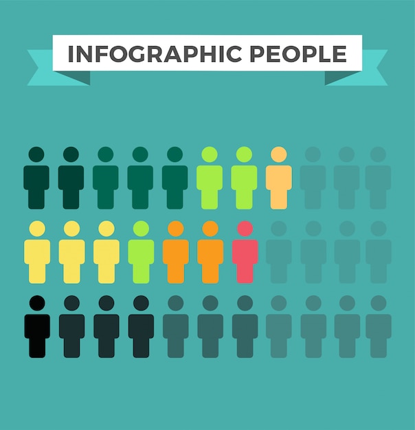 Vettore elementi di design infografico icone umane