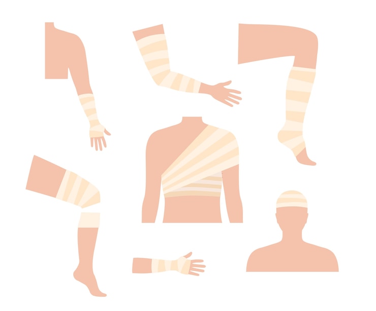Vector human limbs trauma
