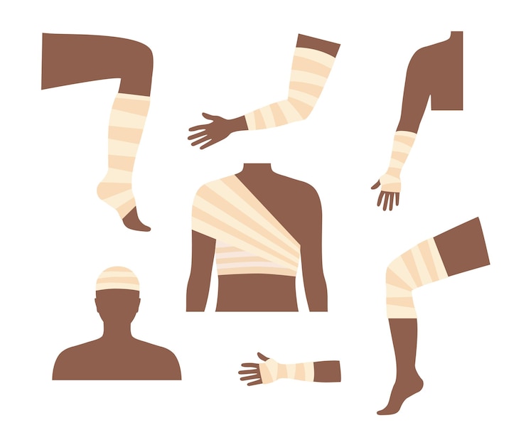 Vector human limbs trauma