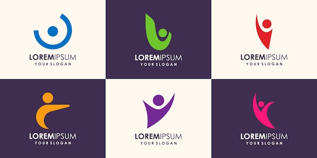 Human logo template elements