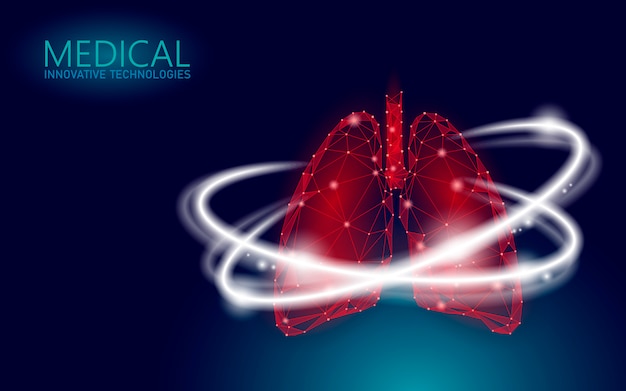 Human lungs 3D health care recovery medical concept.