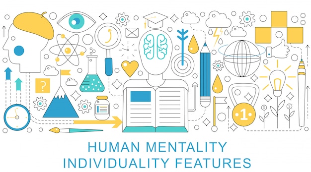 Human mentality individuality concept