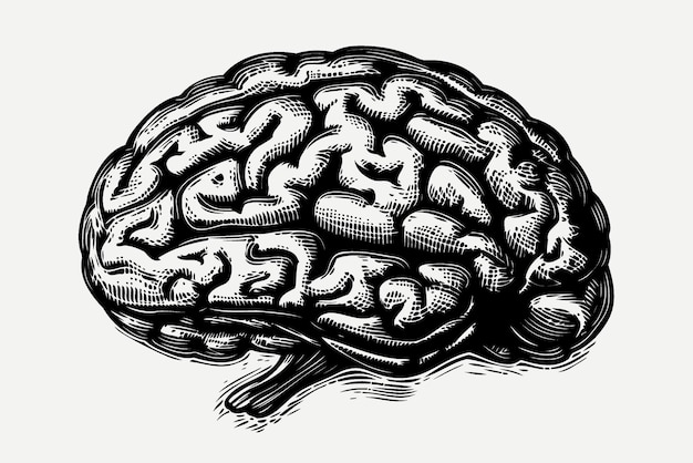 Vector human nervous system brain organ