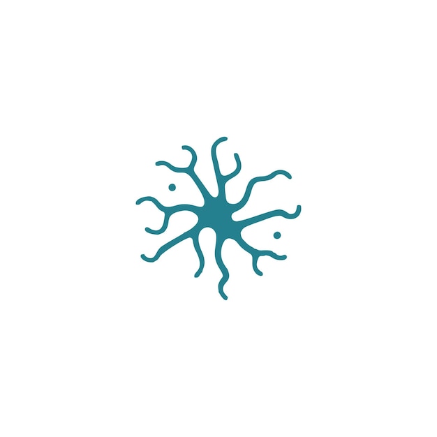 Vector human neuron logo design symbol vector