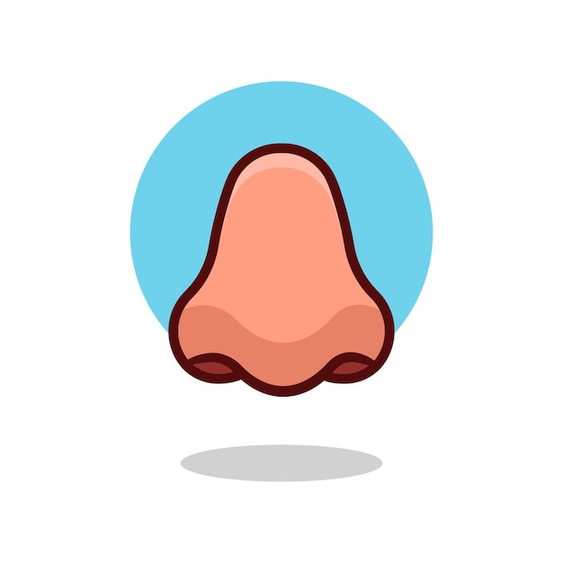 Human nose vector illustration .