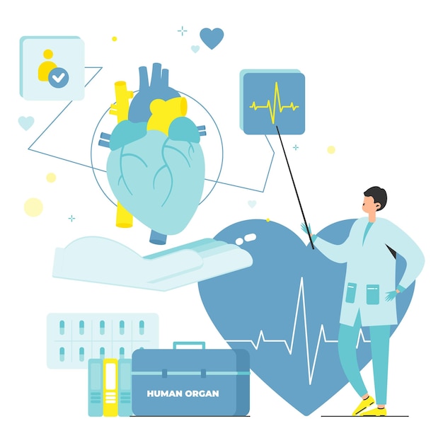 human organ for transplant check vector poster