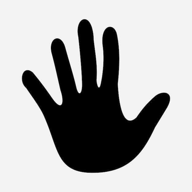 Human palm vector icon