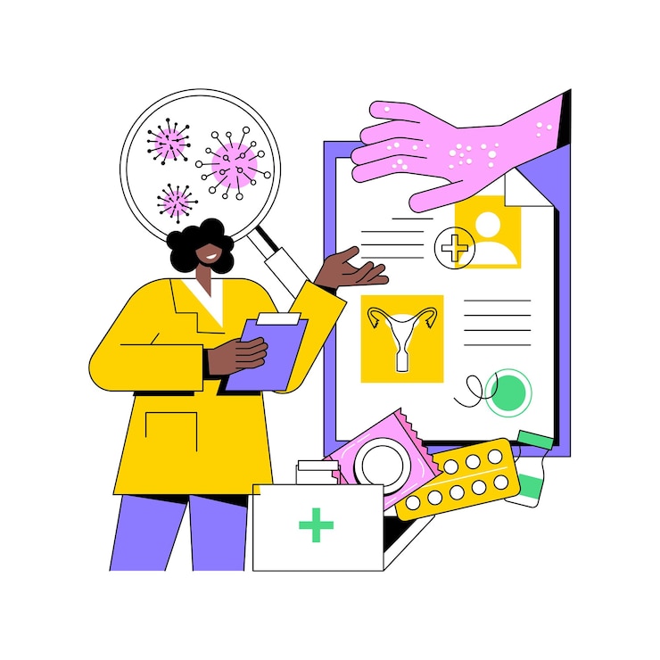 Vector human papillomavirus hpv abstract concept vector illustration