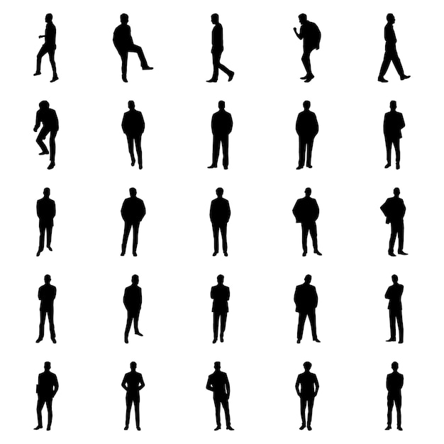 Vector human pictograms solid pictograms