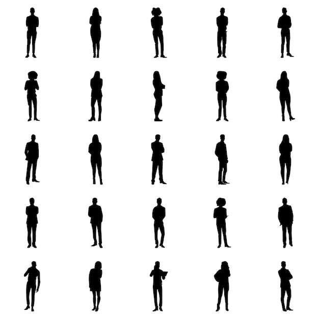 Vector human poses pictograms