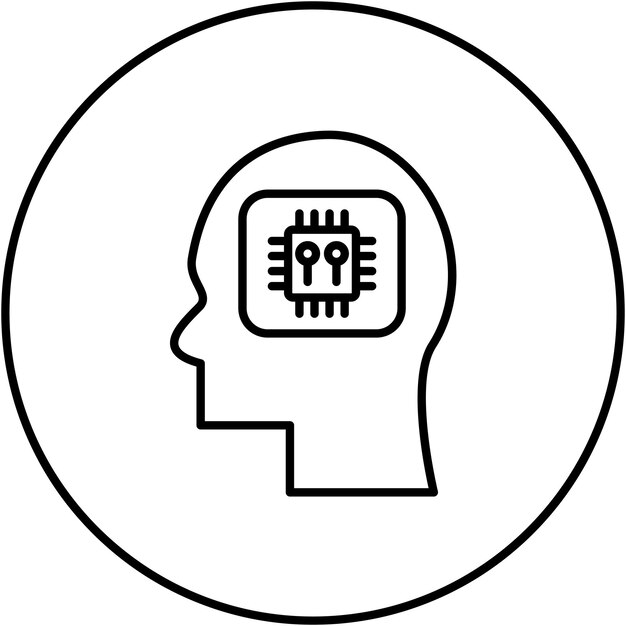 human processor icon vector image can be used for artificial intelligence