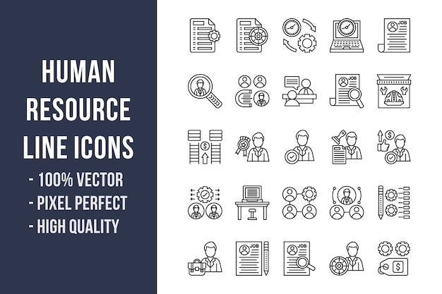 Human Resource Line Icons