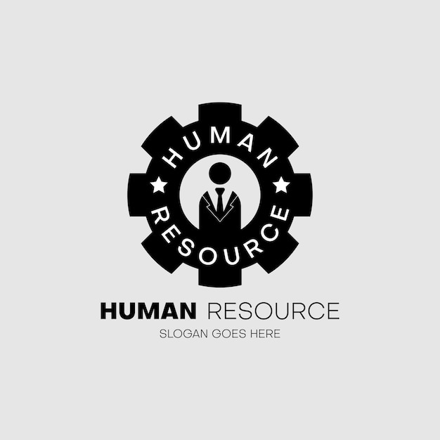 Vector human resource logo ontwerp inspiratie vectorillustratie