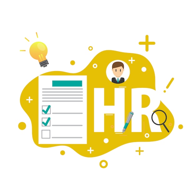 Human resource of hr management infographics element