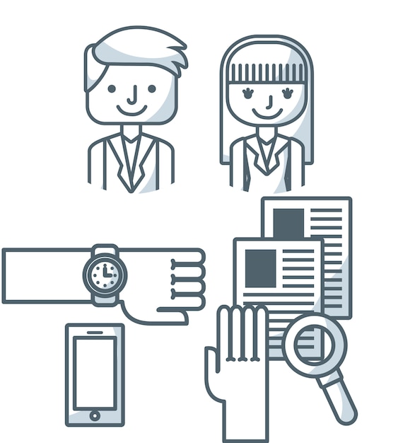 human resources concept isolated icon