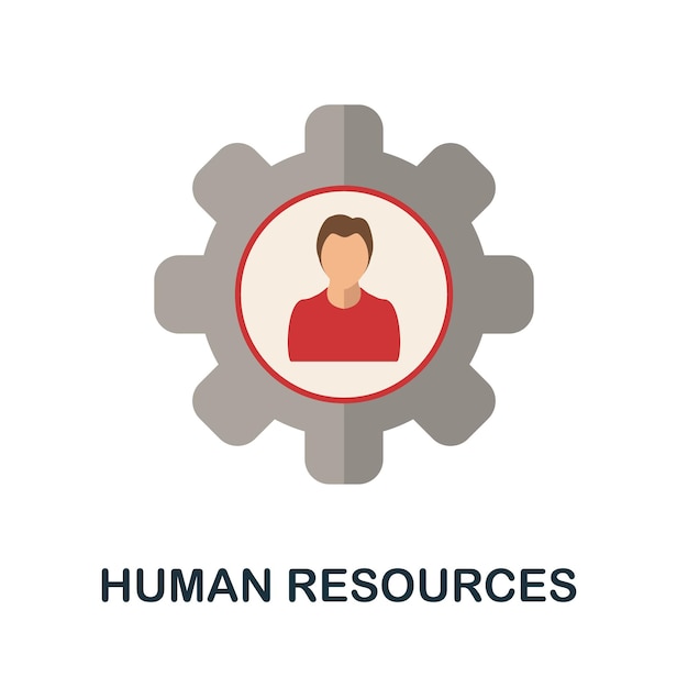 Human Resources-pictogram Monochroom eenvoudig Human Resources-pictogram voor sjablonen, webdesign en infographics