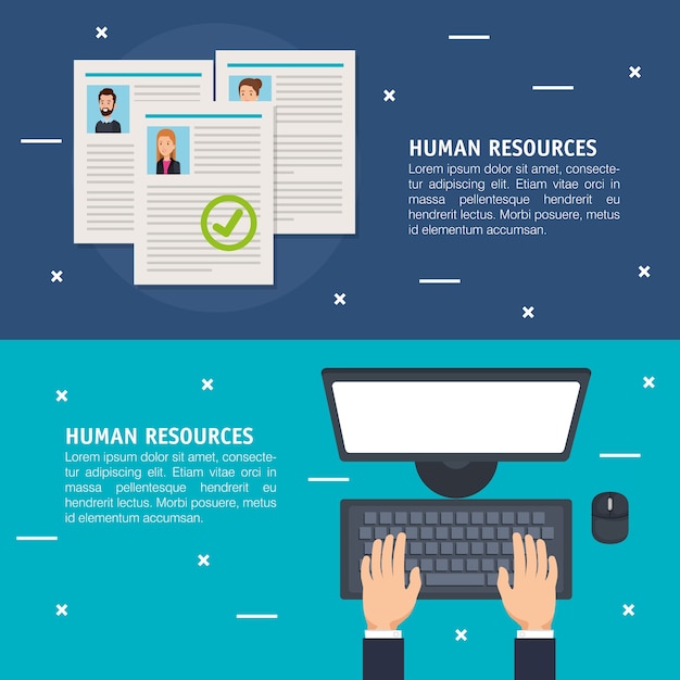 Human resources set icons