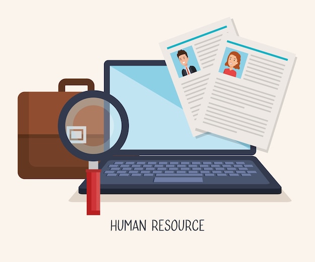 Human resources set pictogrammen