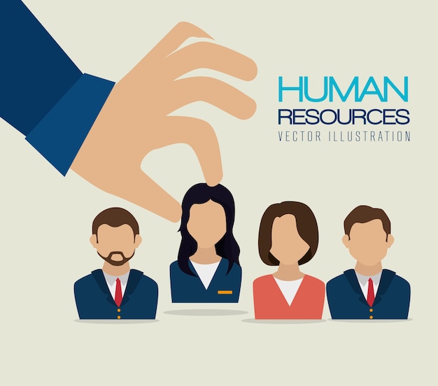 Human resources, vector illustration.