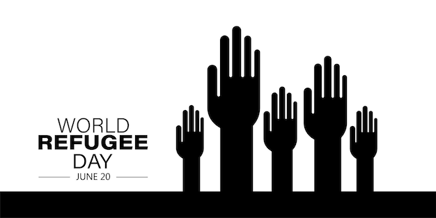 Vector human right day concept. world refugee day. 20 june-vector. international immigration concept