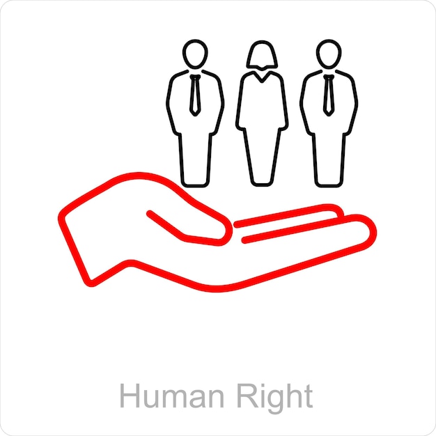 Human Right and equality icon concept