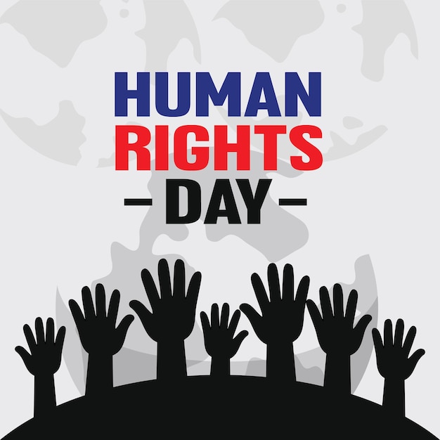 Векторный дизайн шаблона празднования Дня прав человека