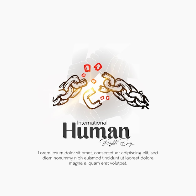 Vector human rights day creative ads