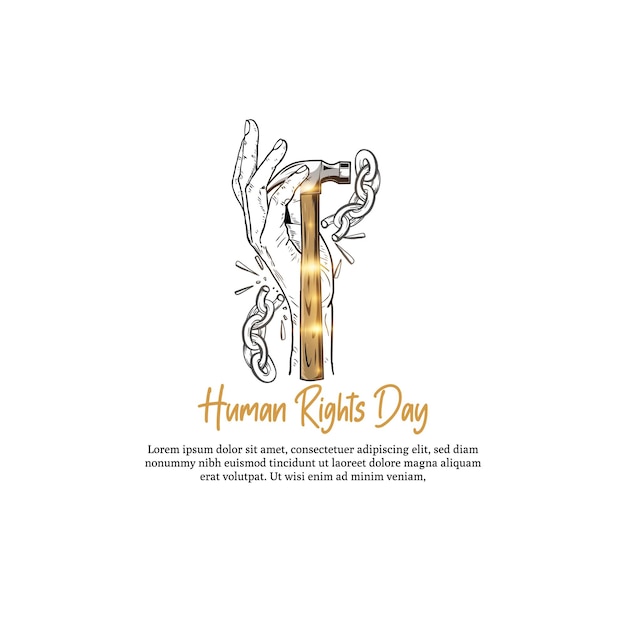 Vector human rights day creative ads