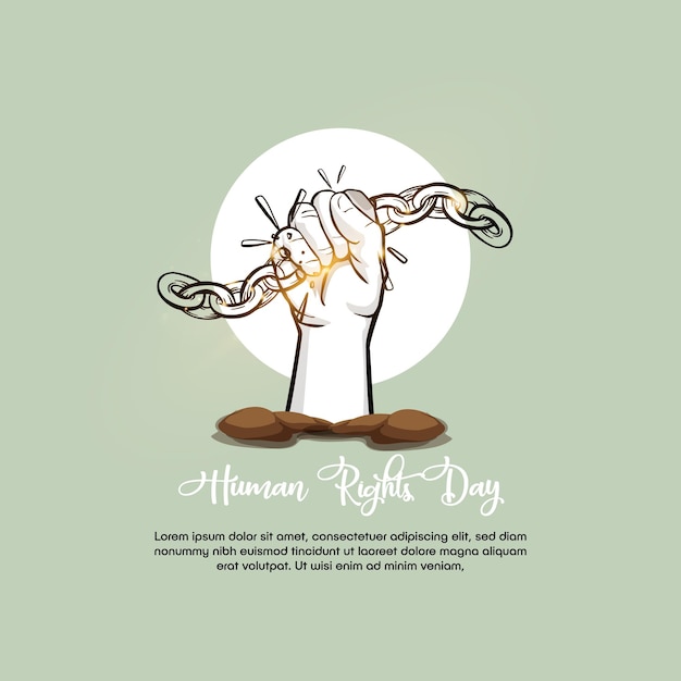 Vector human rights day creative ads