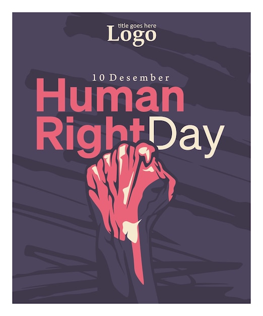 human rights day template design