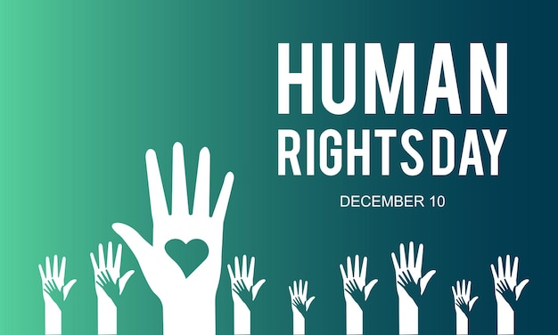 Human Rights Day Vector template of Human Rights for banner card poster backgroundxA