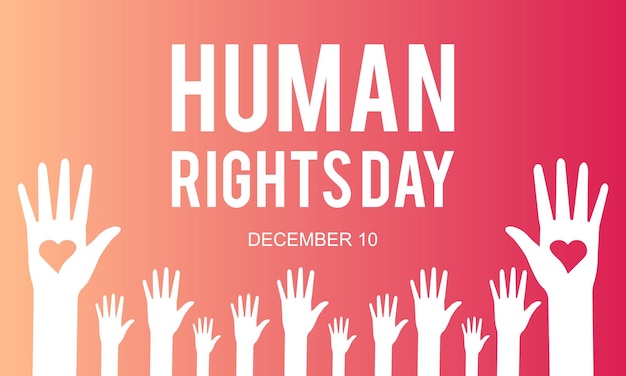 Human Rights Day Vector template of Human Rights for banner card poster backgroundxA