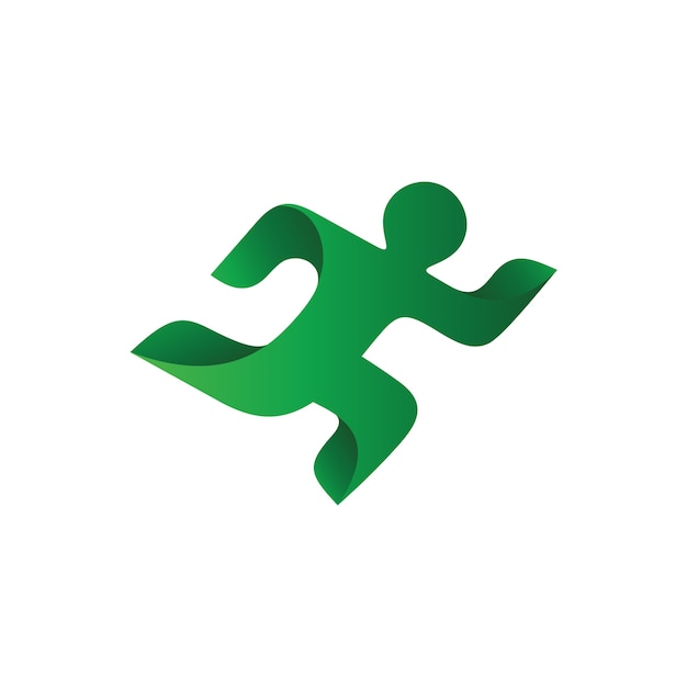 Human Running Health Logo Vector