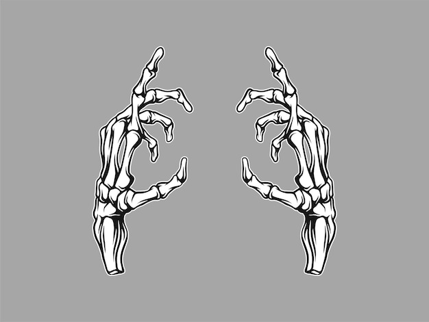 Human skeleton hand drawn illustration