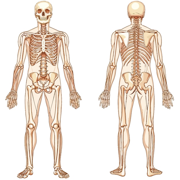 Vector human skeleton