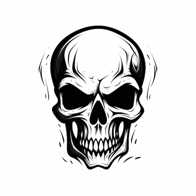 Vector human skull price skull pirate logo heart skull danger logo head vector skull logo