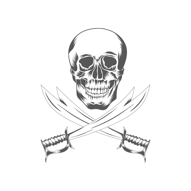 Human Skull Vector Design