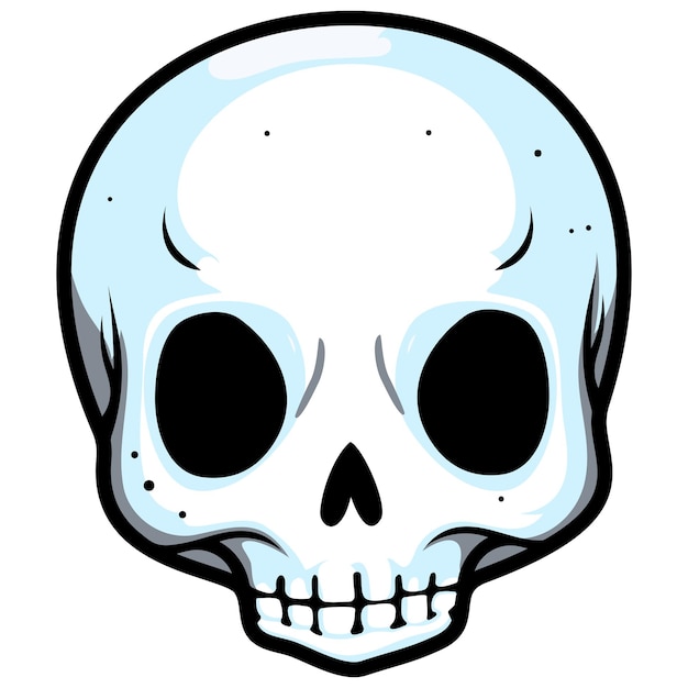 Vector human skull vector illustration halloween symbol of death skeleton head day of the dead