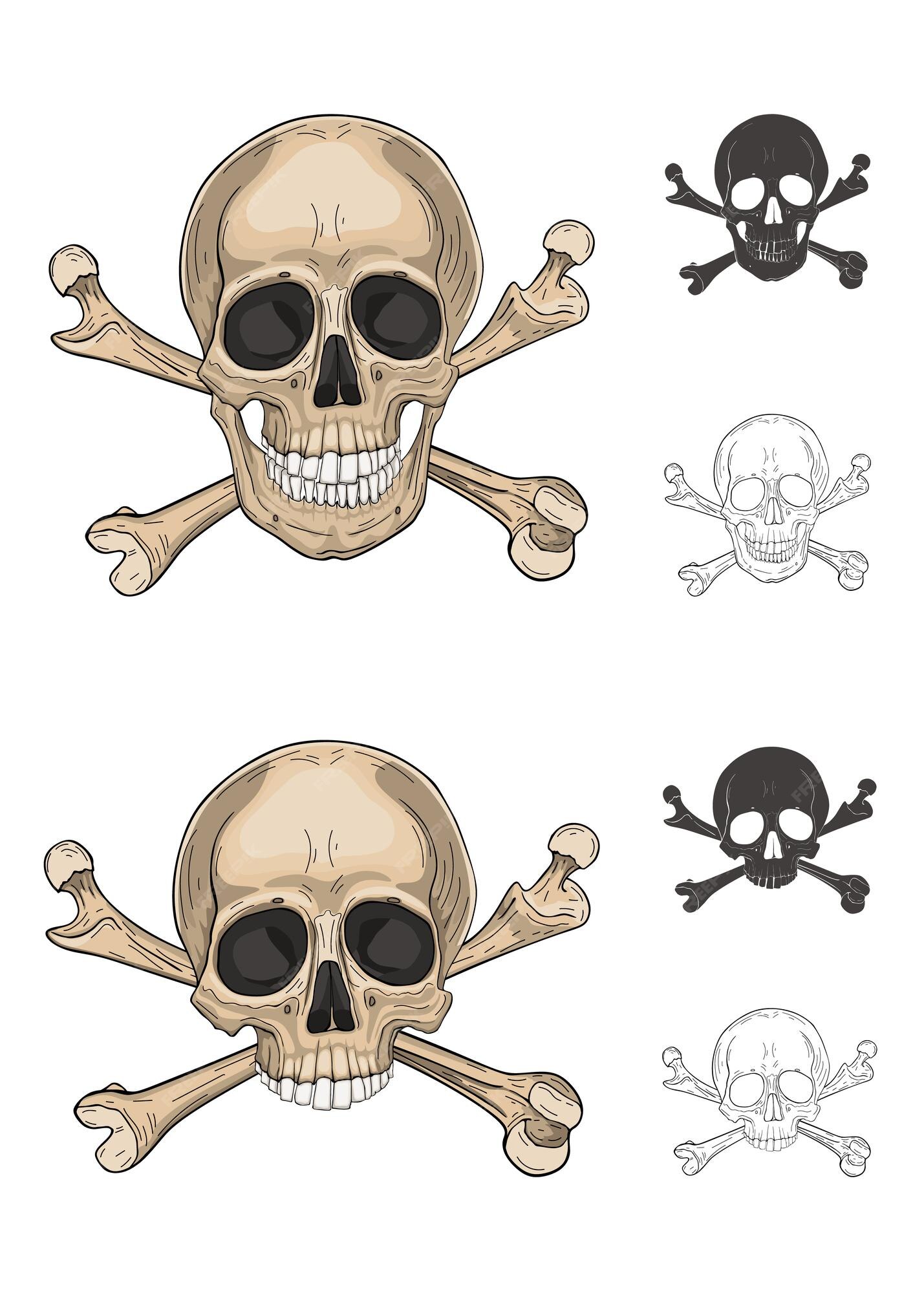 Skull and bones stock illustration. Illustration of skull - 111370654