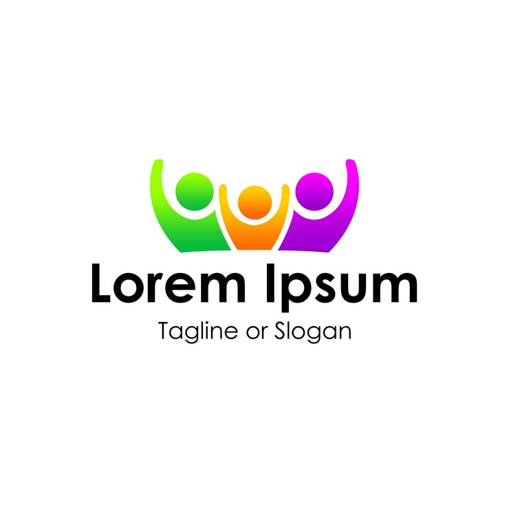 Human social, unity, together, connection, relation logo design
