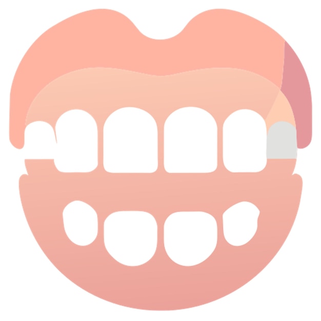 human teeth jaw icon colored shapes